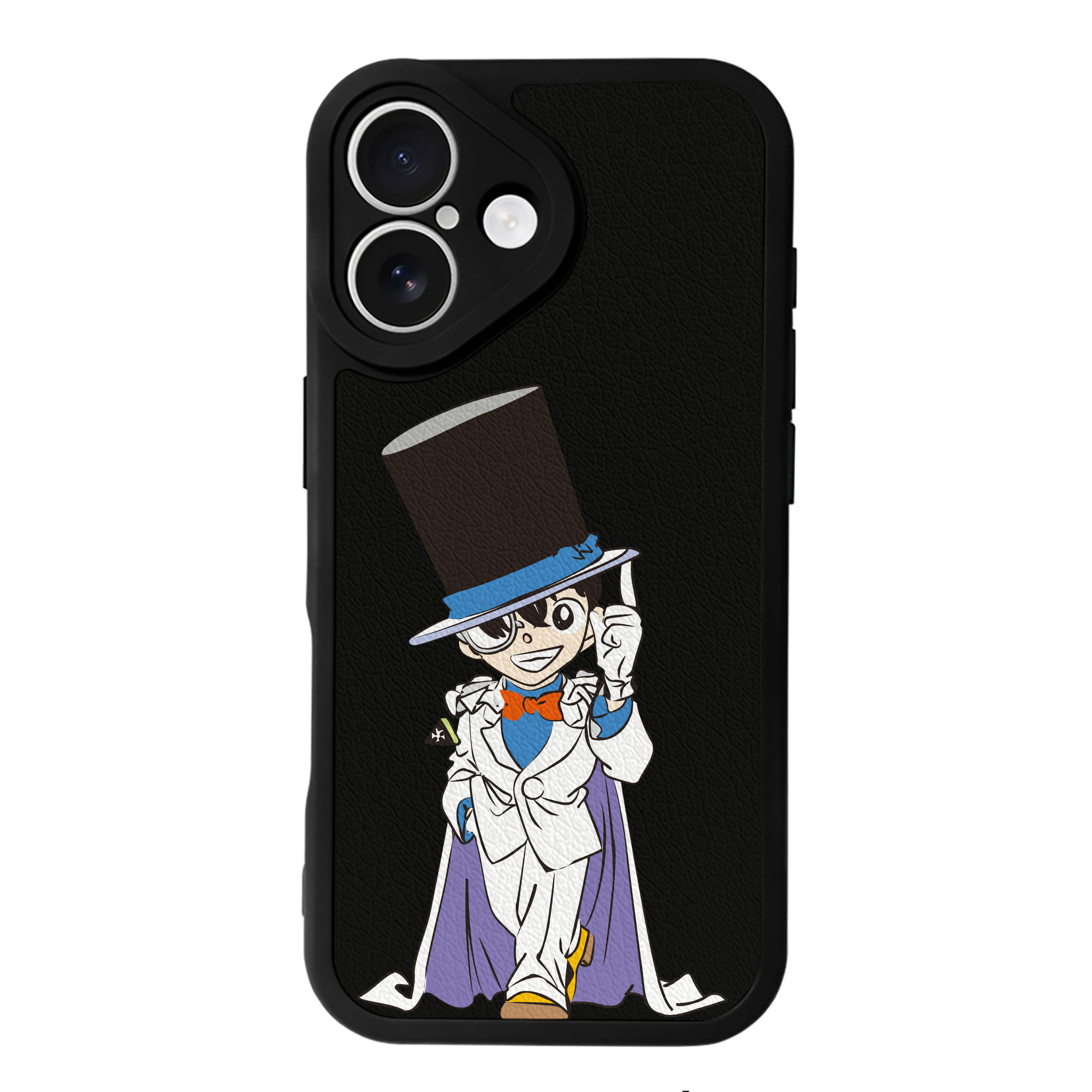 （画像用） 名探偵コナン 江戸川 コナン Detective Conan Conan Edogawa 【iPhone 16シリーズ対応】シリコンスマホケース（レザー調） 材質：シリコン